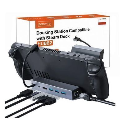 Steam Deck Dockingstation DOCK ROG ALLY DEX 6in1Hub USB-C HDMI Ethernet Zenwire HUB62