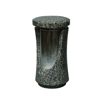 Impala Grablampe Granit | Edle Friedhofslampe Grablicht Grablaterne Naturstein