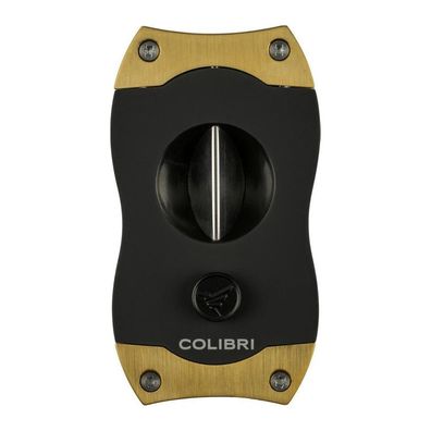 Colibri Zigarrenschneider (V-Cut / Kerbschnitt) schwarz/gold