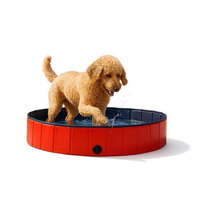 belviona Hundepool mit Ablassventil, verschiedene Größen, rot/blau