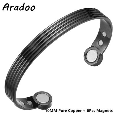 Kupfer-Magnetarmbänder für Männer und Frauen mit Neodym-Magneten, Baum des Lebens, Ma