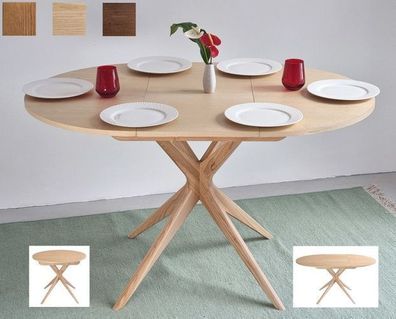 Esszimmertisch ausziehbar JUBI Ø 90 furniert Esstisch Küchentisch Esszimmer