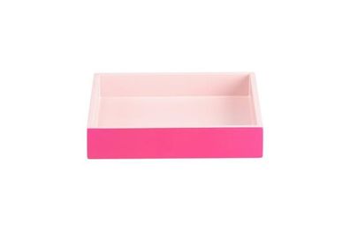 Gift Company Spa, Tablett, S, quadratisch , shiny pink/matt rosa , 1113403082 1 St