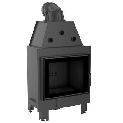 Kamineinsatz aus Stahl KRATKI MBZ 13 kW Ø 200 schwarz Verkleidung