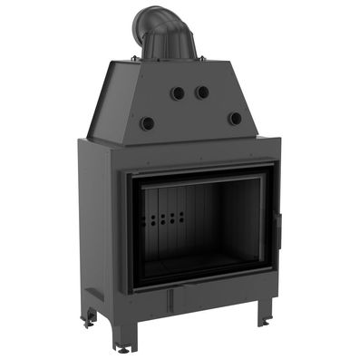 Kamineinsatz aus Stahl KRATKI MBO 15 kW Ø 200 schwarz Verkleidung