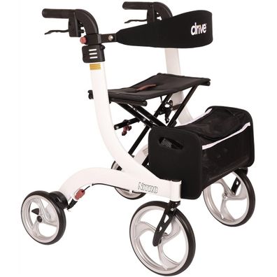 Premium Rollator NITRO mit Stockhalter, Größe M weiß
