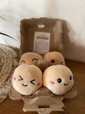 4er Foodies Plüsch Egg, 4 er Set Eier, 456295