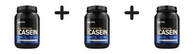 3 x Optimum Nutrition 100% Casein Gold Standard (908g) Creamy Vanilla