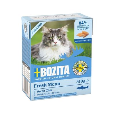 Bozita Cat Sterilised Häppchen in Sauce mit Saibling 12 x 370g
