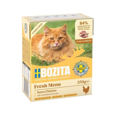 Bozita Cat Sterilised Häppchen in Sauce mit viel Huhn 12 x 370g