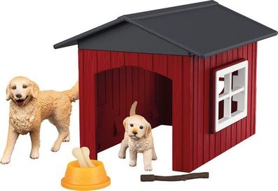 schleich® Farm World 42722 Hundehütte mit Goldenretrievern