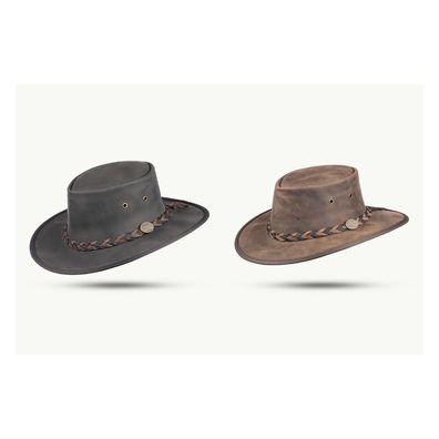 Barmah Hats Lederhut Squashy Twotone, Leder Hut Westernhut knautschbar neu