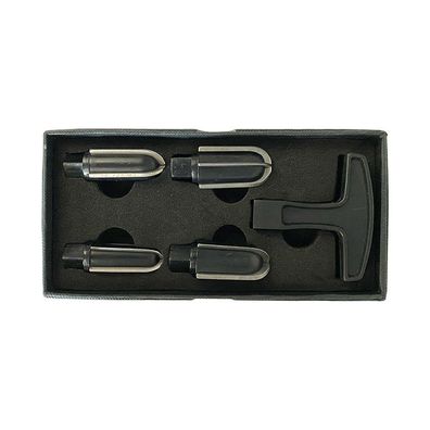 Angelo 5-teiliges Pfeifenauskratzer Set aus Chrom und Kunststoff in Schwarz