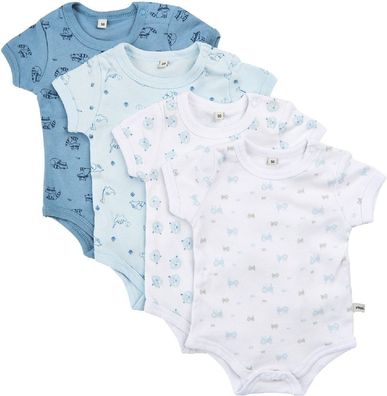 Pippi Babywear Kinder Body (kurzarm) SS AOP (4-Pack) 3820