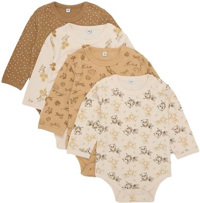 Pippi Babywear Kinder Body Longsleeve LS AOP (4-Pack) 3819