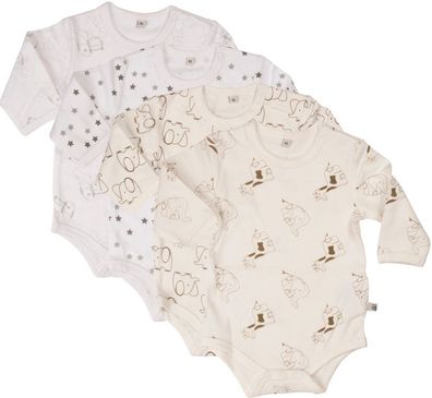 Pippi Babywear Kinder Body Longsleeve LS AOP (4-Pack) 3819
