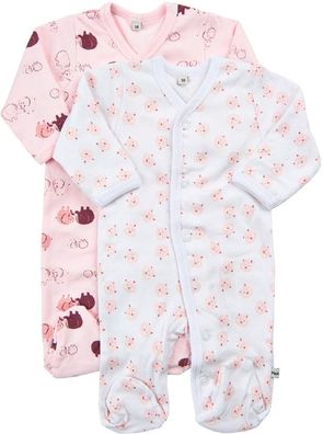 Pippi Babywear Kinder Schlafanzug Nightsuit W/F Buttons 2-Pack 3821