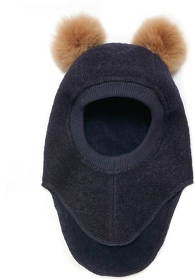 Huttelihut Kinder Mütze Balaclava with Alpaca Pompoms 6153