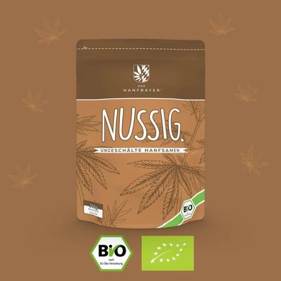 16,63€/kg) Der Hanfbayer - Bio Hanfsamen ungeschält - NUSSIG. 300g Beutel