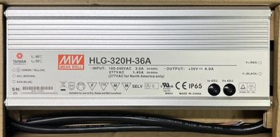 Mean Well LED Driver HLG-320H-36A 320W 36VDC IP65