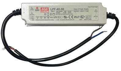 Mean Well LED Driver LPF-40-30 40W 30VDC IP67