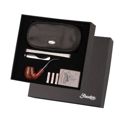 Passatore Pfeifen Geschenkset "Passatore I", gebogen, rotbraun