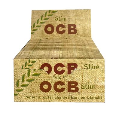 Box OCB Organic Hemp Slim Paper ungebleicht 50 Hefte á 32 Blatt