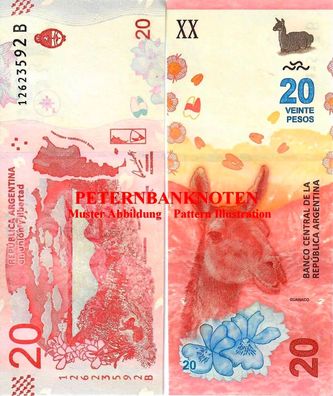 Argentinien / Argentina 20 Pesos 2017 Unc P. 361 #661#