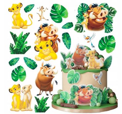 Lion Hyäne Essbar Tortenaufleger Torte Geburstag Zuckermasse + NAME