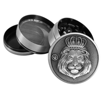 FIRE-FLOW Kräutermühle - Rasta Lion, Metall, 50mm, 4-teilig