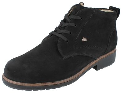 FINN Comfort Cranston Halbschuhe Schnürschuhe knöchelhoch schwarz Nubukleder