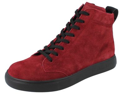 FINN Comfort FINNCO Pisco Damen Stiefelette knöchelhoch kirschrot Veloursleder