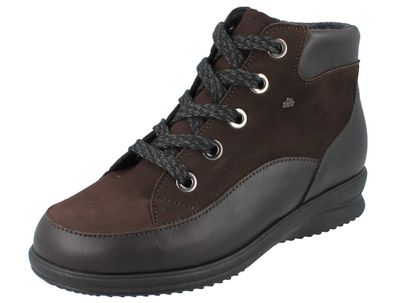 FINN Comfort Parsenn Damen Stiefel warm gefüttert mit Wollfutter braun Leder