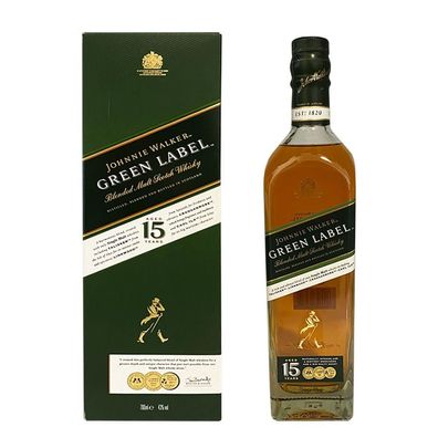 Johnnie Walker Green Label 15 Jahre Blended Scotch Whisky, 40% Vol. 0,7 l