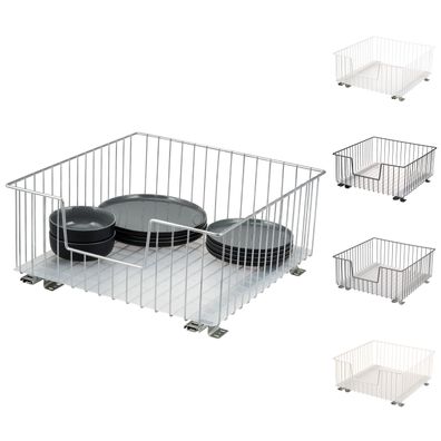 bremermann Schrank-Korbauszug 50 cm Breite, Boden-Teleskopschublade mit Einlegeboden,