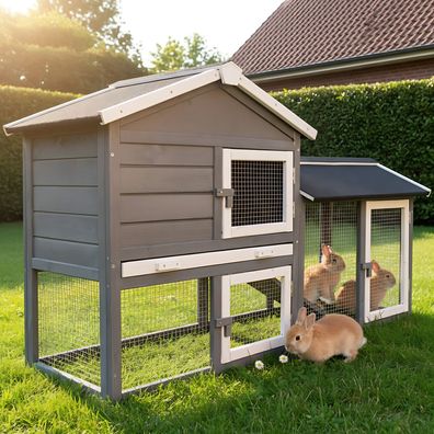 Hasenstall Kaninchenstall Meerschweinchenstall DREAM GREY