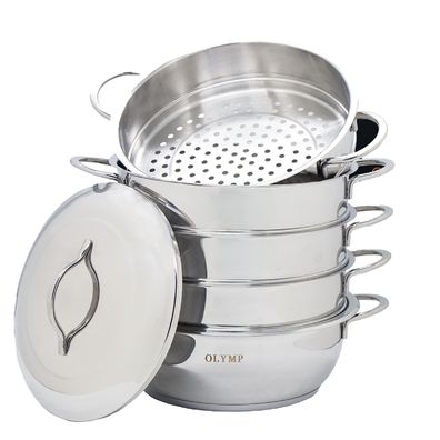 Mantowarka Dampfkocher 24 cm 6 Tlg Dampfgarer Edelstahl Induktion