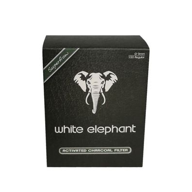 White Elephant Activated Charcoal / Aktivkohle Filter, 9 mm, 150 Stück