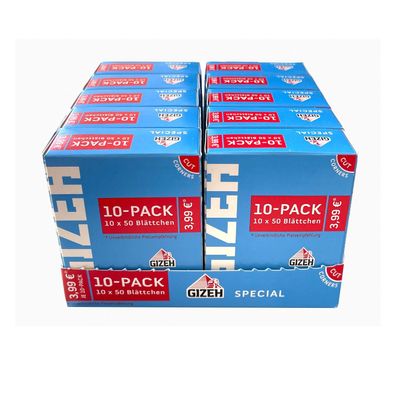 Gizeh Special Blau Blättchen 10x 10 Hefte à 50 Blatt