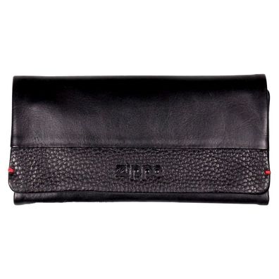 Zippo Tabakbeutel / Drehertasche, Nappaleder, schwarz