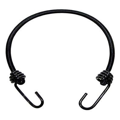Gepäckgurt 60 cm Ø 10 mm, 2 Haken, schwarz, Messingschlager, 780161