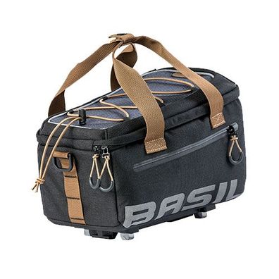 Gepäckträgertasche MILES MIK 2.0 7 Liter Basil, schwarz/braun, inkl. MIK 2.0-Adapt
