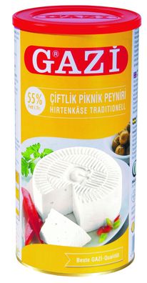 Gazi Hirtenkäse traditionell in Salzlake 1x 800g 55% Fett i. Tr. Kuhkäse Beyaz Peynir