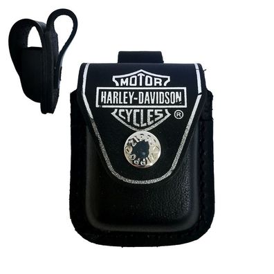 Zippo Ledertasche, schwarz H.D. mit Schlaufe