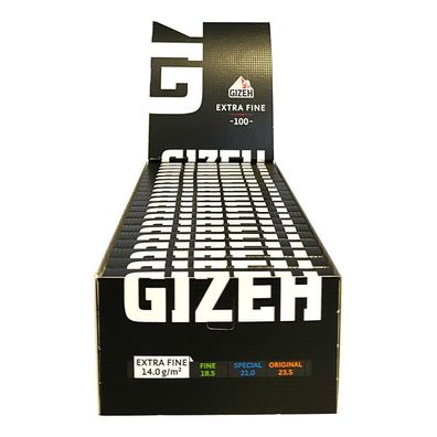 Gizeh Black Extra Fine Weiß mit Magnetverschluss, 20 Hefte à 100 Blatt