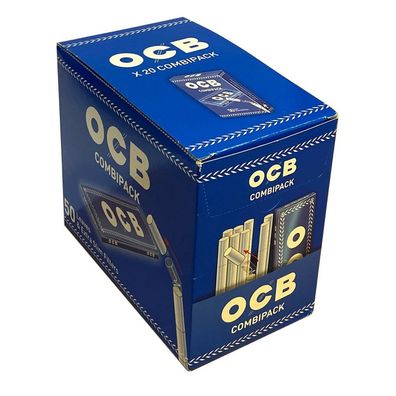 20 OCB BLAU Kombipack/Combipack à 50 Blättchen + 50 Extra Slim Filter