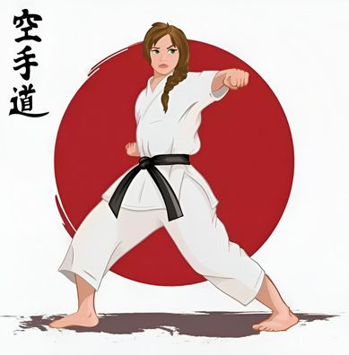 Karate Kampfsport Essbar Zuckermasse Tortenbild Tortenaufleger + 4 Muffin