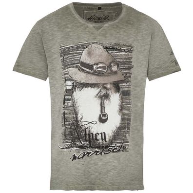 Hangowear Trachtenshirt Johann oliv - Größe: XXL