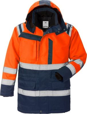 Fristads Warnschutz-Jacke High Vis Winterparka Kl. 3 4042 PP Warnschutz-Orange/Marine