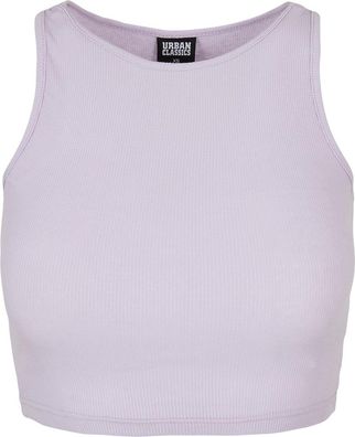 Urban Classics Damen Ladies Cropped Rib Top Lilac